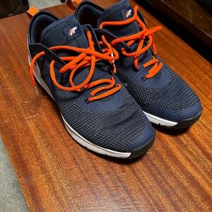 Nike Dark Blue Sneakers with Bright Orange Accents